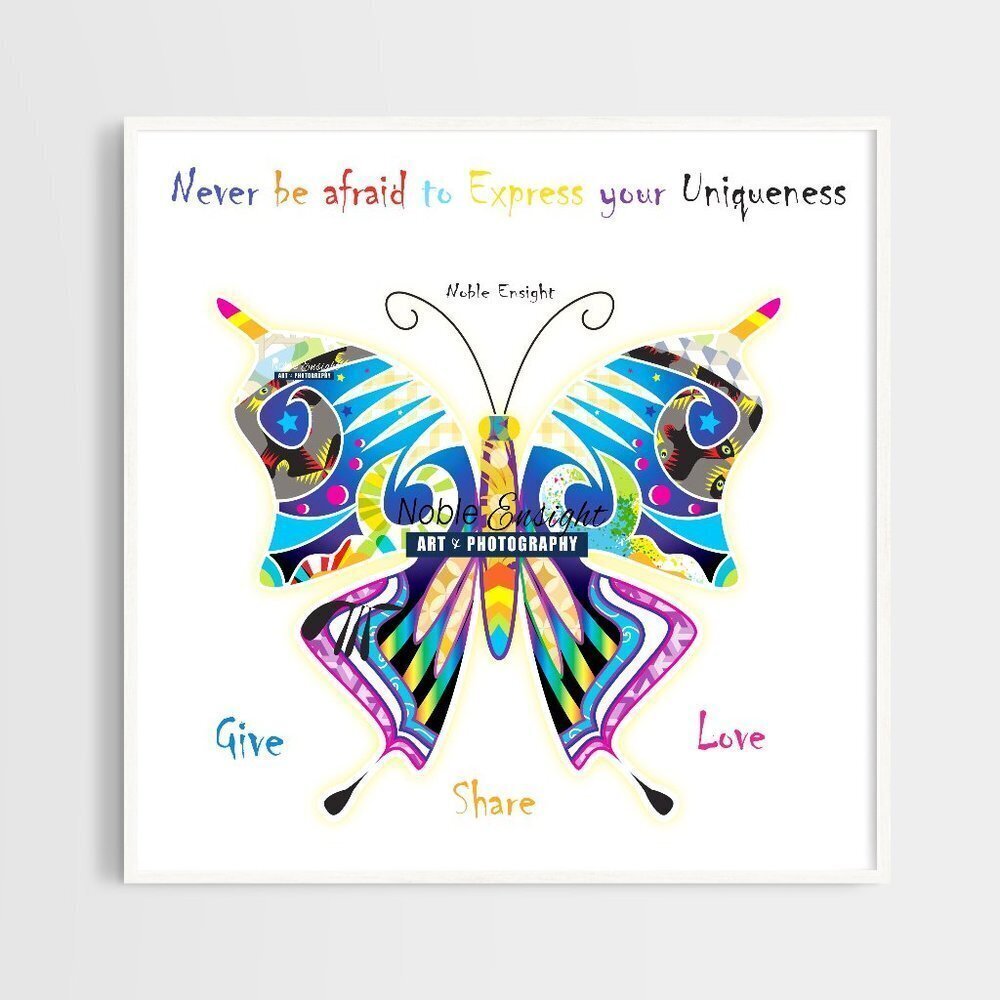 Butterfly Creative Unique‎ Colorful Art Print